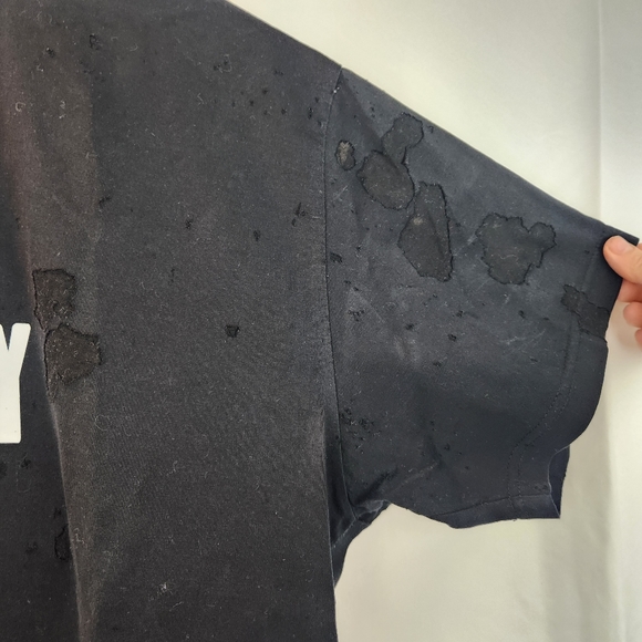 Givenchy black logo Distressed tshirt size L in EUC - Picture 3 of 11
